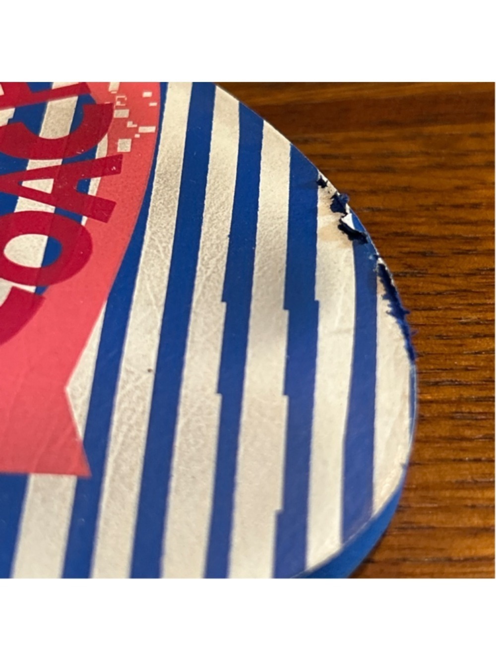 Women's Coach Blue Red Striped Logo Flip Flop Sandals Size 8 - Picture 4 of 4